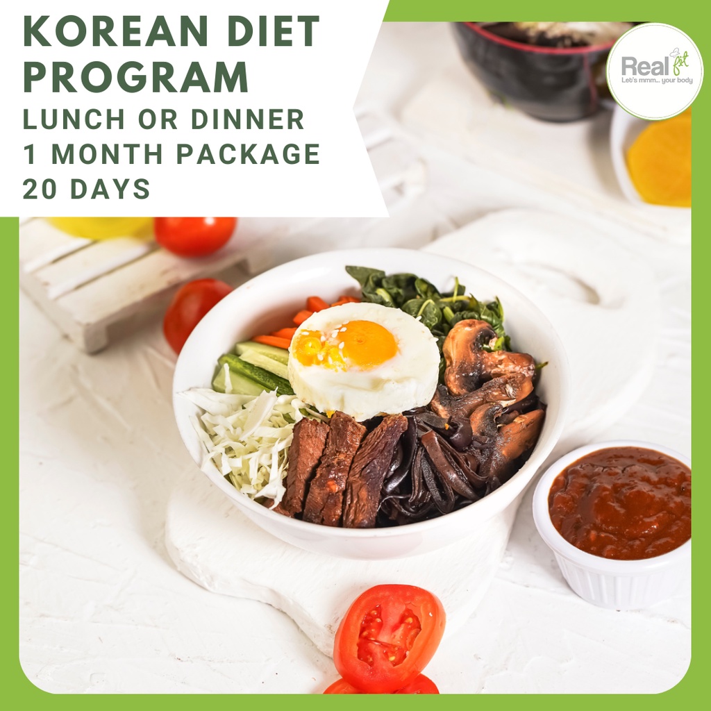 

KOREAN DIET CHALLENGE PROGRAM 1 MONTH PACKAGE LUNCH OR DINNER (SENIN - JUMAT)