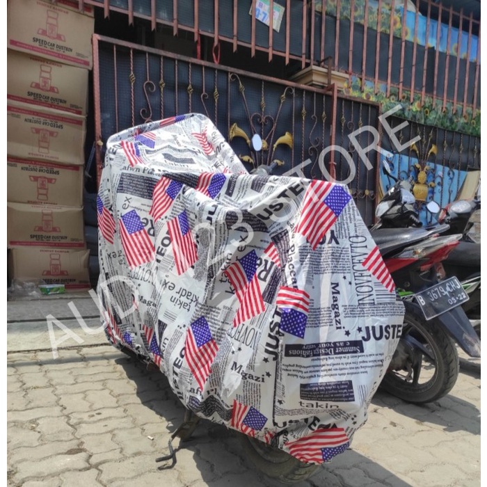 COVER MOTOR SARUNG MOTOR NINJA CBR DLL SIZE XL MOTIF LIMITED EDITION