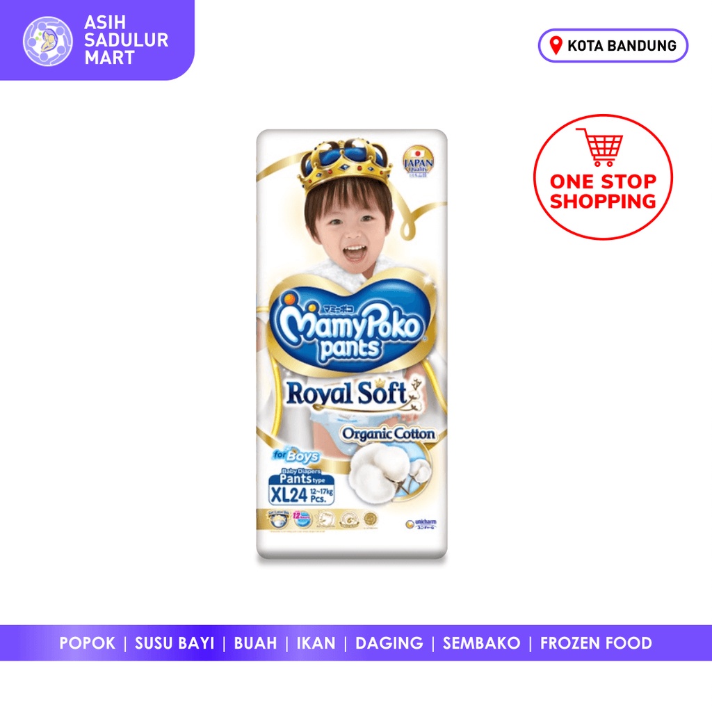 Mamypoko Royal Soft Boys XL24 Pants Popok Bayi Bandung Promo Murah