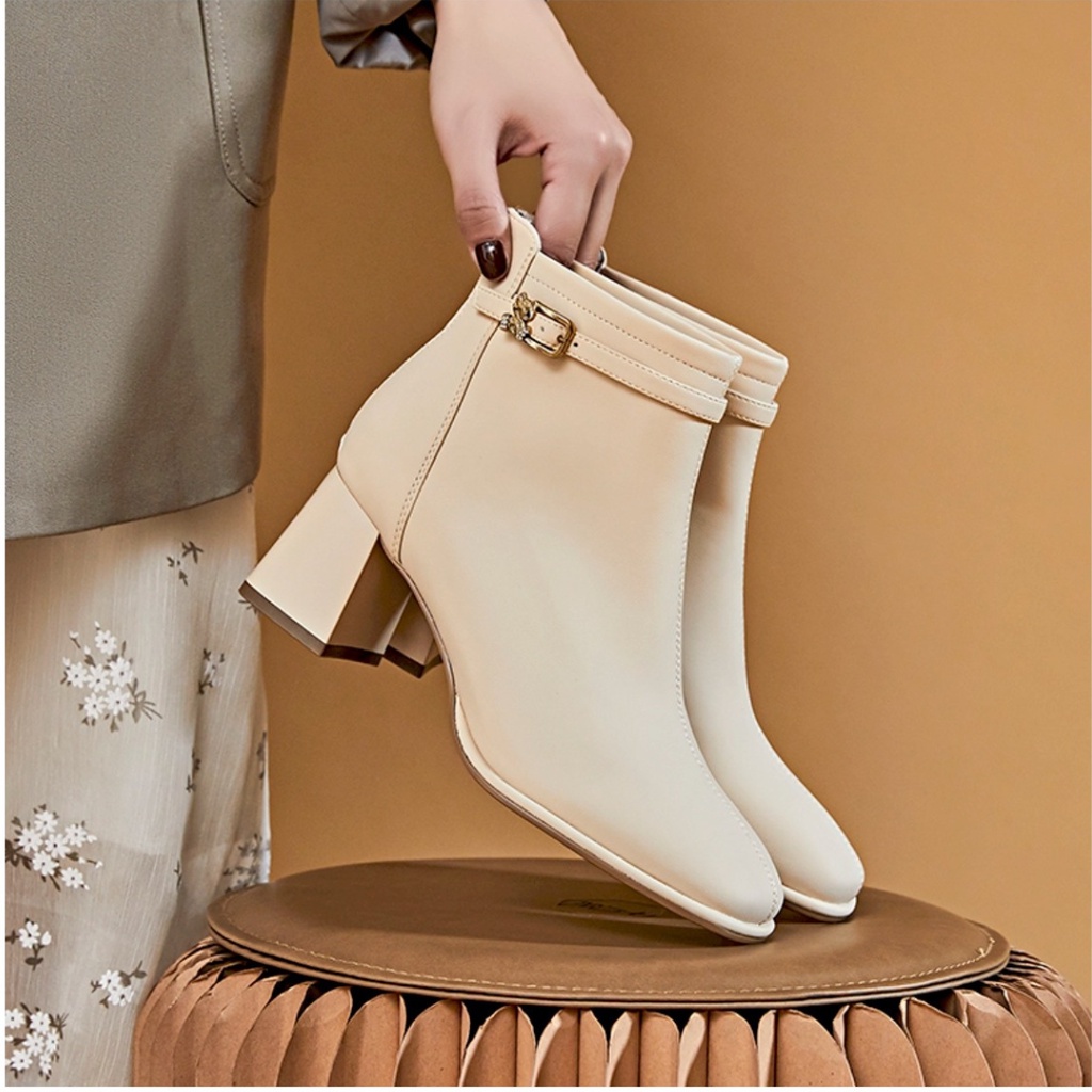 ✅PINKEY P124 Sepatu Boots Import Murah Wanita Terkini X Flat Korea Terlaris Populer