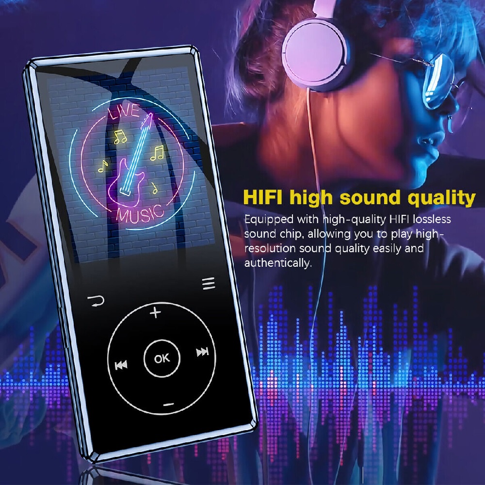 MP3 MP4 Player with Touch Button and Bluetooth 5.0 - A9 32GB