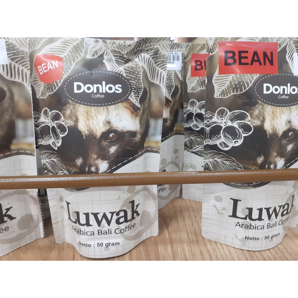 KOPI LUWAK &quot;DONLOS&quot; ARABICA ASLI KHAS BALI 50GR