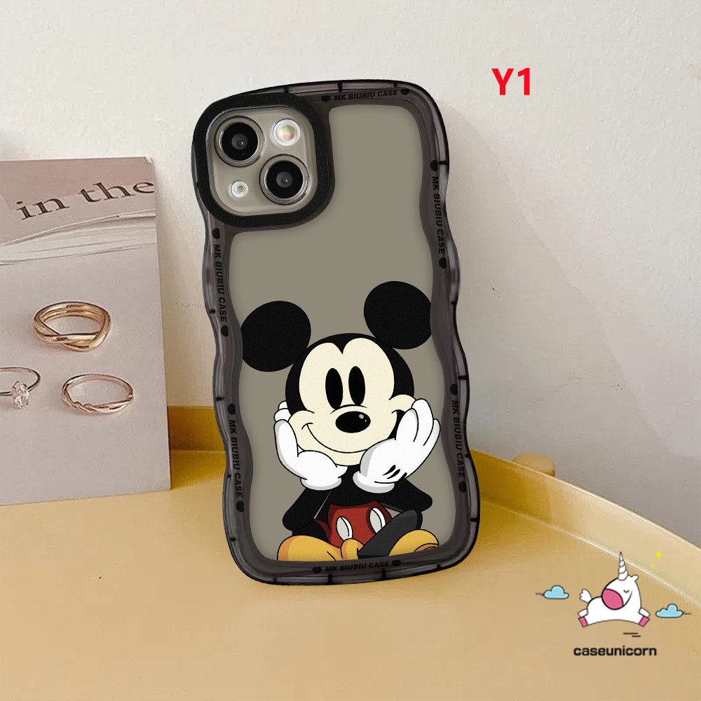 Casing Oppo A17 A95 A57 A15 A17K A16 A54 A78 A96 A5s A12 A55 A76 A16s A3s A5 A9 A74 A77 A7 A16K A1k A77s A53 A52 Reno 8T 7 7Z 8Z 6 Kartun Mickey Mouse Lembut Bergelombang Tepi Couple Case/Sarung Couple/Sarung Couple/Sarung Couple/Sarung Couple