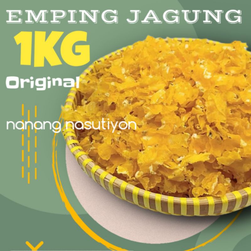 

Kerupuk keripik emping jagung mentah original tipis renyah siap goreng 1kg