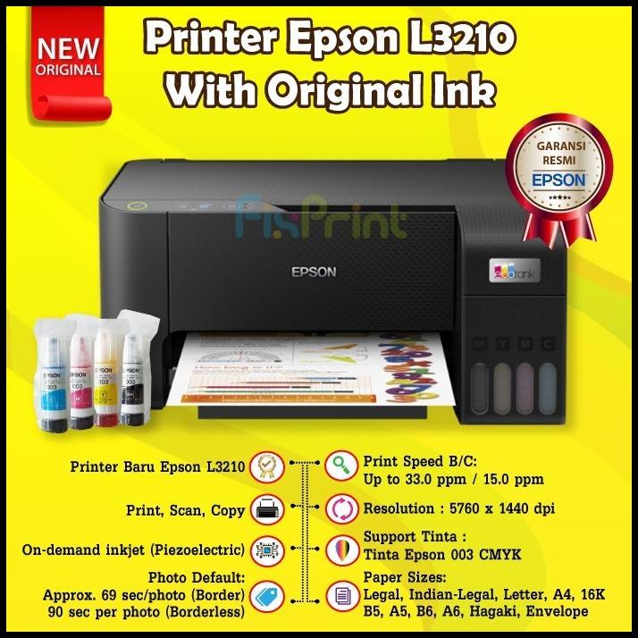Terbaru  Printer Epson L3210 L-3210 L 3210 Pengganti L3110 Print Scan Copy