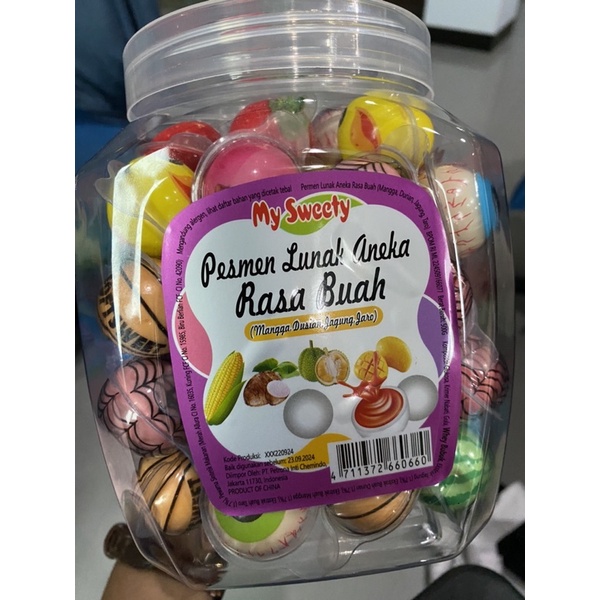 bola lunak isi 50 permen bola mata