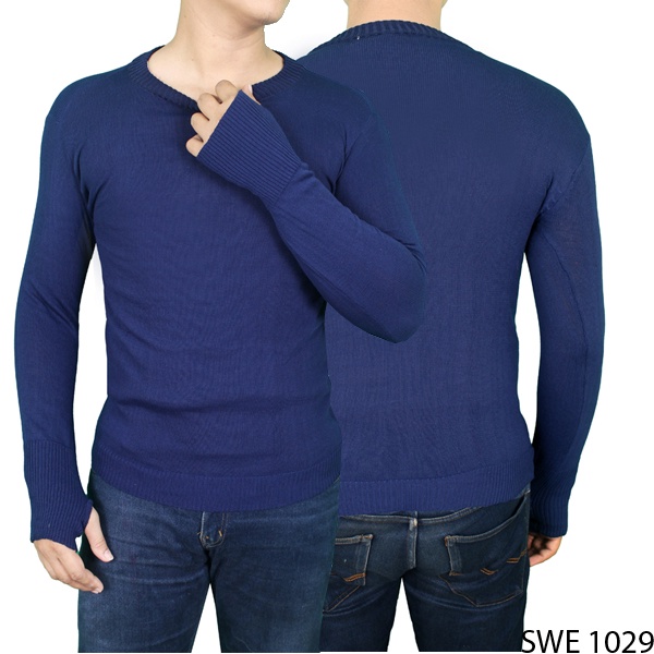 Sweater Pria Rajut Abu Muda – SWE 664