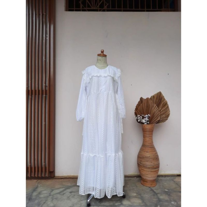 RILLY DRESS BROKAT TERBARU/ GAMIS WANITA TERBARU /GAMIS PESTA MUSLIMAH /BAJU KONDANGAN/BAJU BRIDESMA
