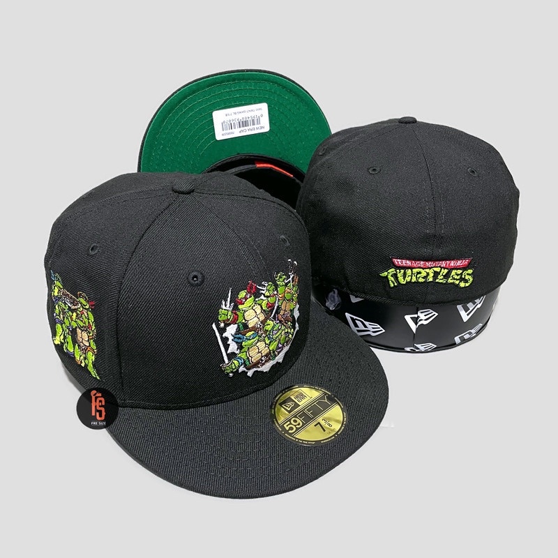 TOPI NEW ERA ORIGINAL 5950 TEENAGE MUTANT NINJA TURTLES BLACK UV GREEN