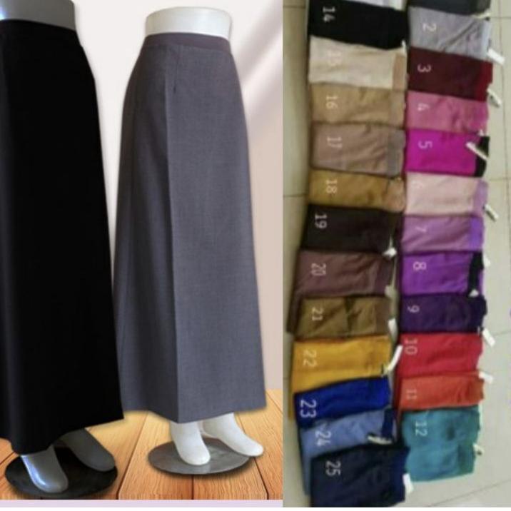 ROK KERJA WANITA || Rok panjang wanita || Rok kantor hitam || Rok bahan model A-line muslimah syar'i