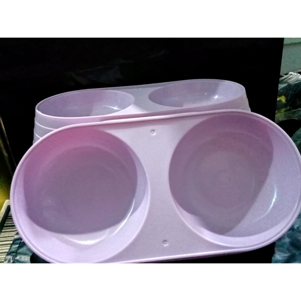 Pet Bowl Double Tempat Makan Double Hewan Kucing/anjing