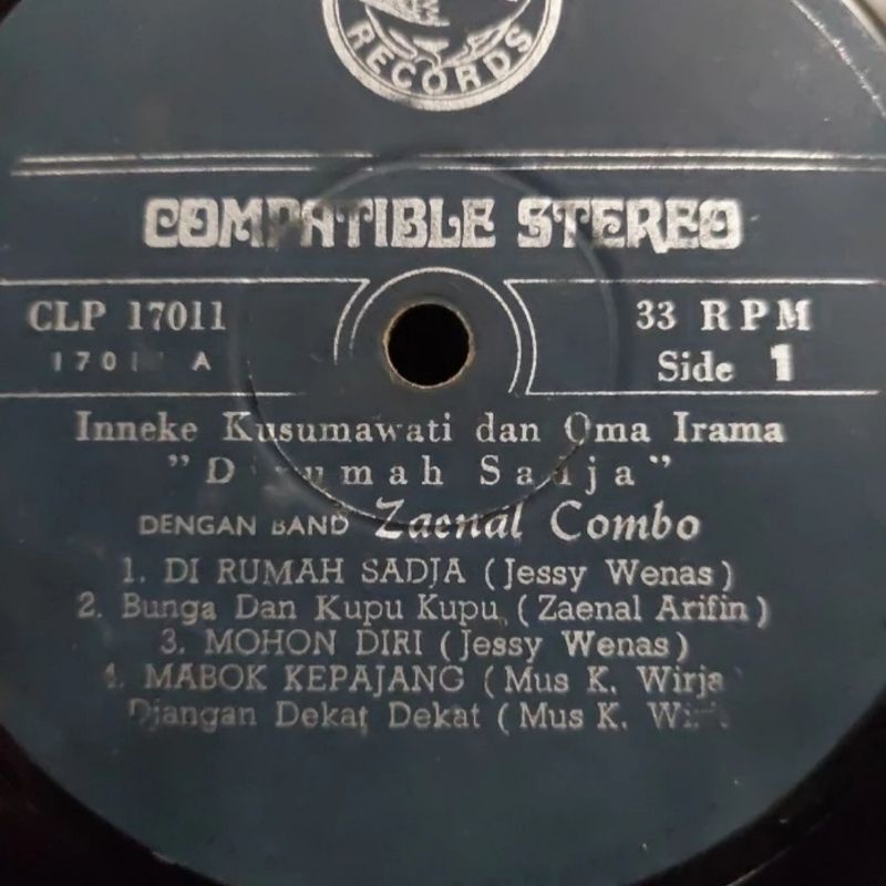 Vinyl PH 12 inch Oma Irama dan Inneke Kusumawati Di Rumah Sadja