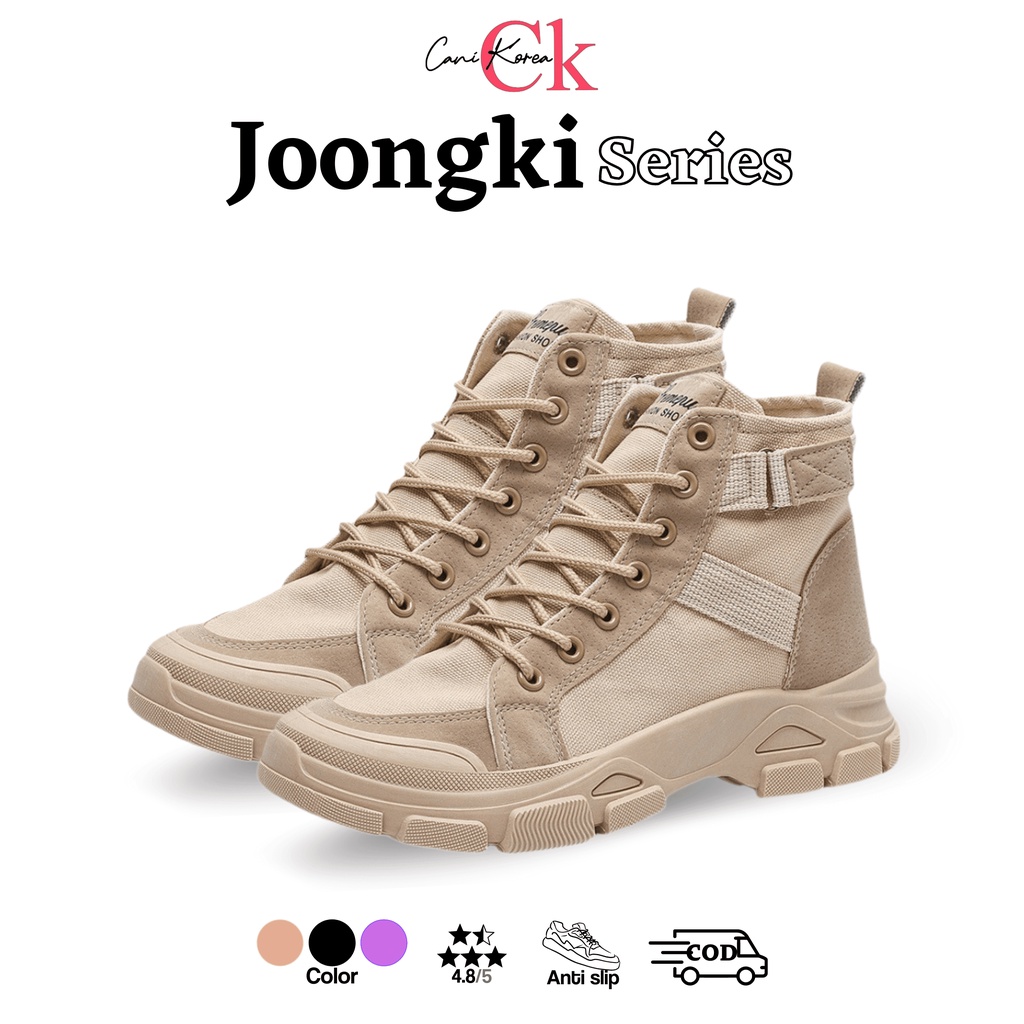 CaniKorea &quot;FREE BOX&quot; Joongki Sepatu Boots Wanita Korea Import Sepatu Casual Wanita 9143