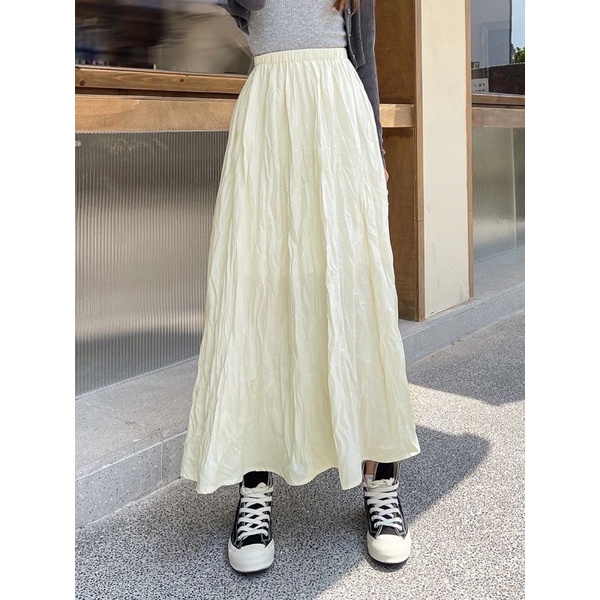 Longskirt korea Rok wanita rok panjang maxi Plain