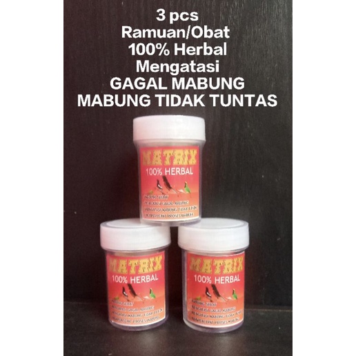 VITAMIN/OBAT BURUNG GAGAL MABUNG, MABUNG TIDAK TUNTAS, MEMPERCEPAT PROSES MABUNG Dgn Ramuan/obat 100