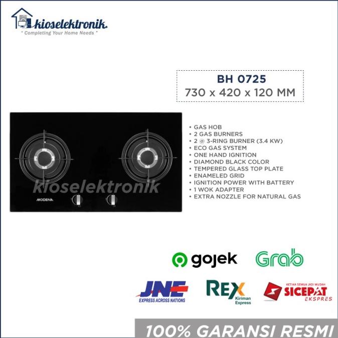 Modena BH 0725 - Kompor Modena 2 Tungku BH0725 Liscio - Kompor Gas