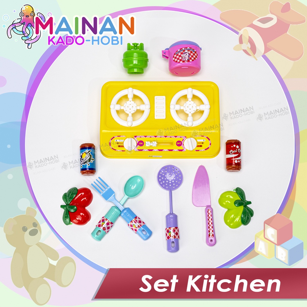 MAINAN EDUKASI MINIATUR ANAK PEREMPUAN SET KITCHEN ALAT MASAK DAPUR