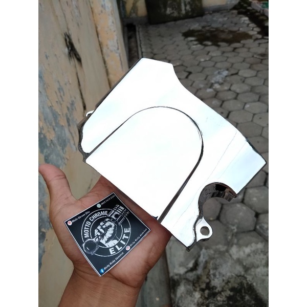 AHM ORIGINAL ORI MOTOR TUTUP GIR DEPAN MEGAPRO HIU LAMA CHROME