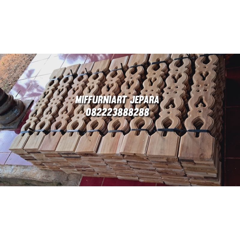 Jual papan pagar teras rumah kayu jati Shopee Indonesia