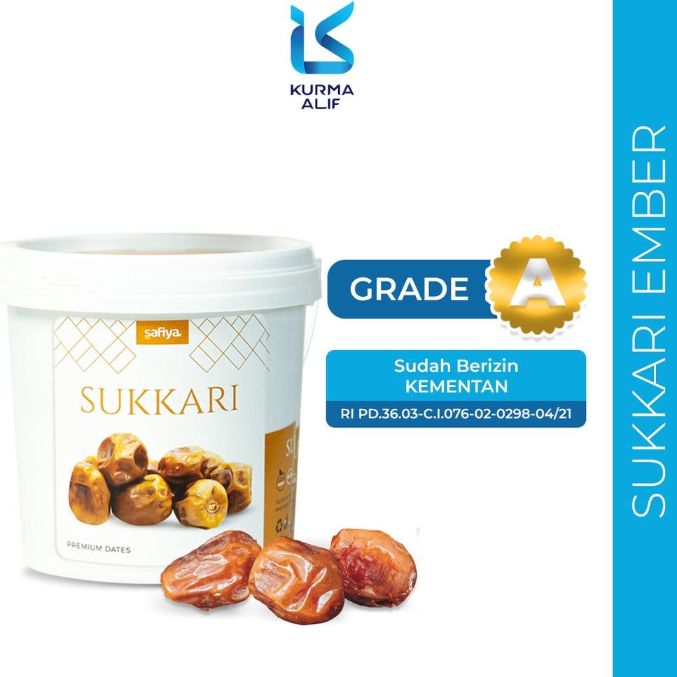 

☛ 100% dijamin kualitas Kurma Sukari Ember 850 gr Safiya Original .,.,.,.,