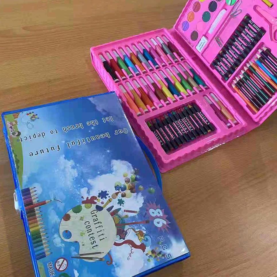 

(P-V1V-♥) Crayon Anak Lengkap dengan Pensil Warna dan Cat Air 86pcs 1 Set Cryon langsung kirim