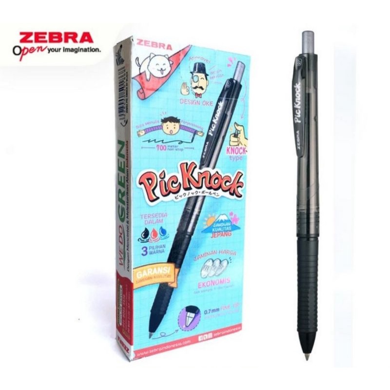 

Pulpen Gel Cetrek Zebra Pic Knock S.Gel Retrack Fine Hitam 0,7 mm