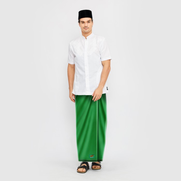 Sarung ATLAS Favorit Polos Tanpa Tumpal Warna Hijau 01