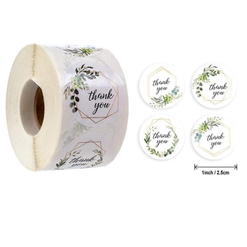 

Stiker Terima Kasih / Stiker Thank You Ukuran 25mm/ Label Stiker Online Shop/Souvenir Per Roll isi 500pcs