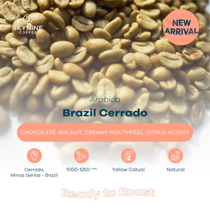 

KOPI ARABIKA BRAZIL CERADO BIJI KOPI MENTAH