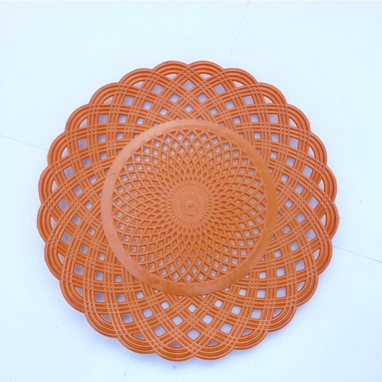 Piring Rotan Plastik Warna Piring Anyam Rotan Lusinan Plastik Warna Murah