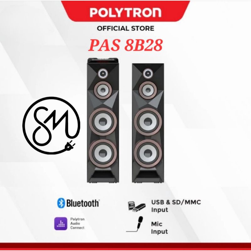 Speaker Aktif Polytron PAS 8B28 Active 8 inch PAS8B28 Bluetooth