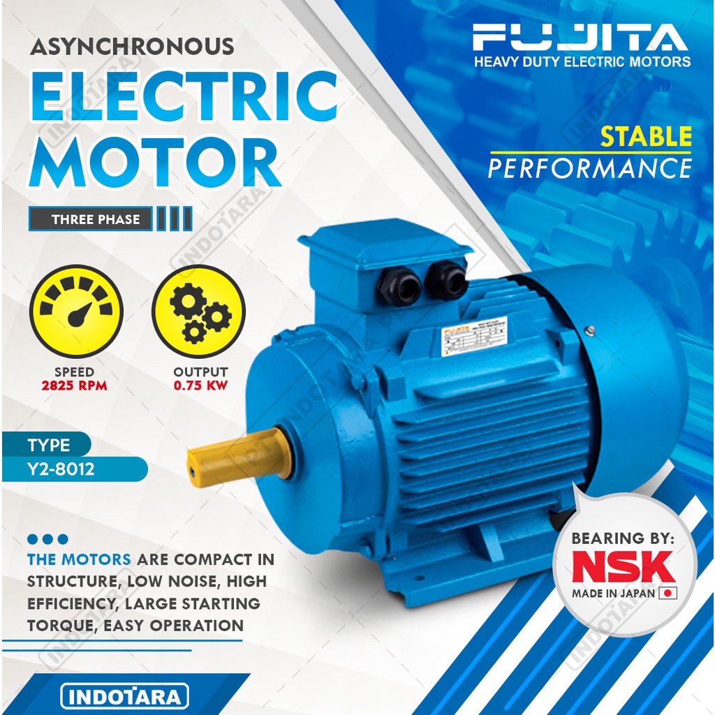 Fujita Electric Motor 3 Phase Y2-8012