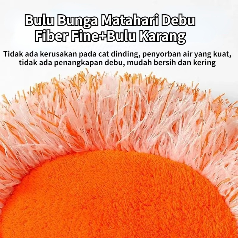 【COD】 Pembersihan Yang Dapat Diubah 360° Putar Kepala Mop Multifunksional Sunflower Mop Mop Kepala Mop Flat Floor Home