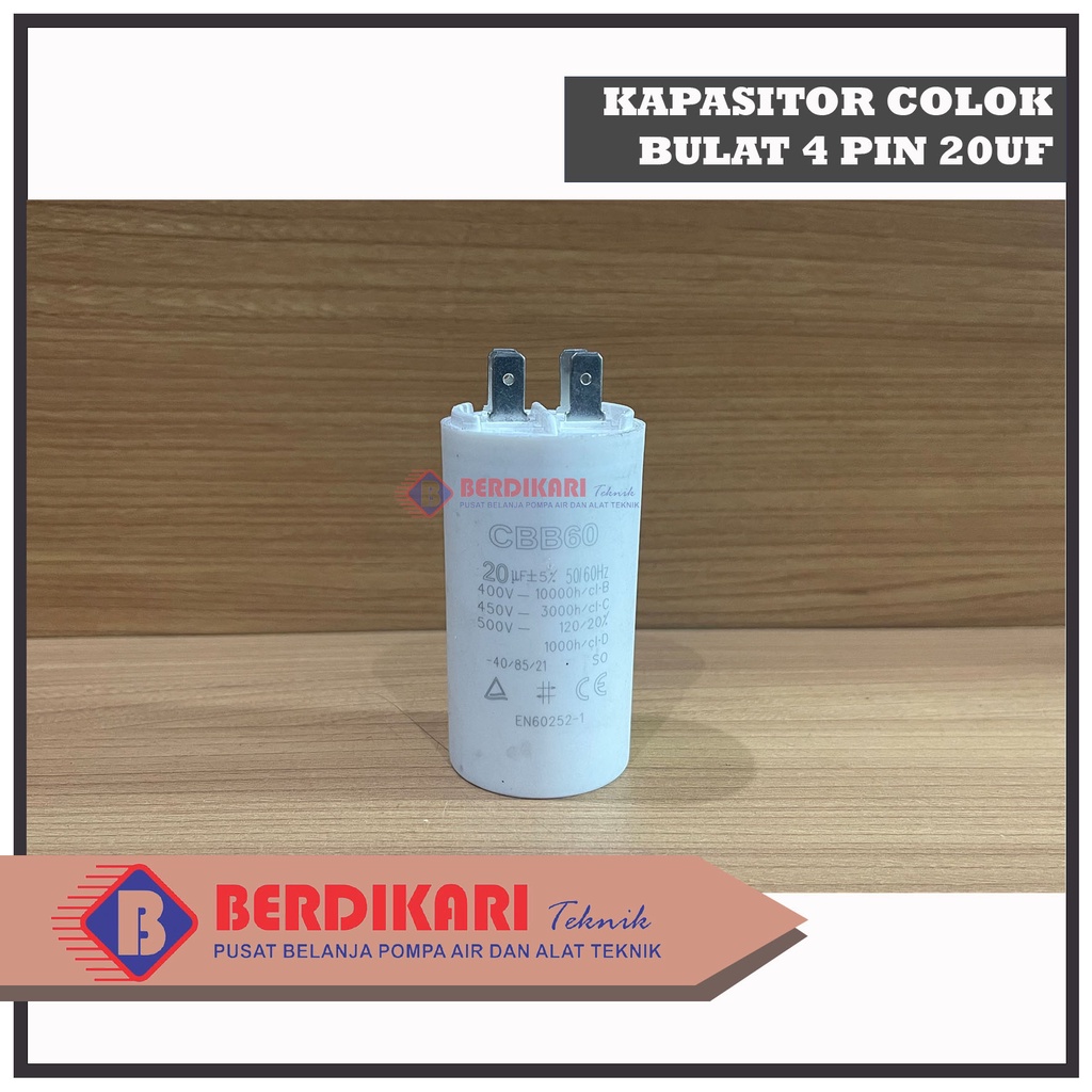 Kapasitor Pompa Satelit Sibel Submersible Inoto qjd 20 uf Sparepart