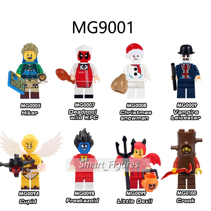 Cupid Minifigures Setan Kecil Deadpool KFC Vampir Leicester Freakazoid Mainan Hadiah Natal Angka Mini MG9001