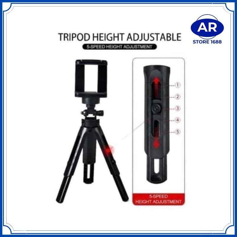 Tripod Support Mini Phone Extendable + Holder U Penyangga HP Smartphone Kamera