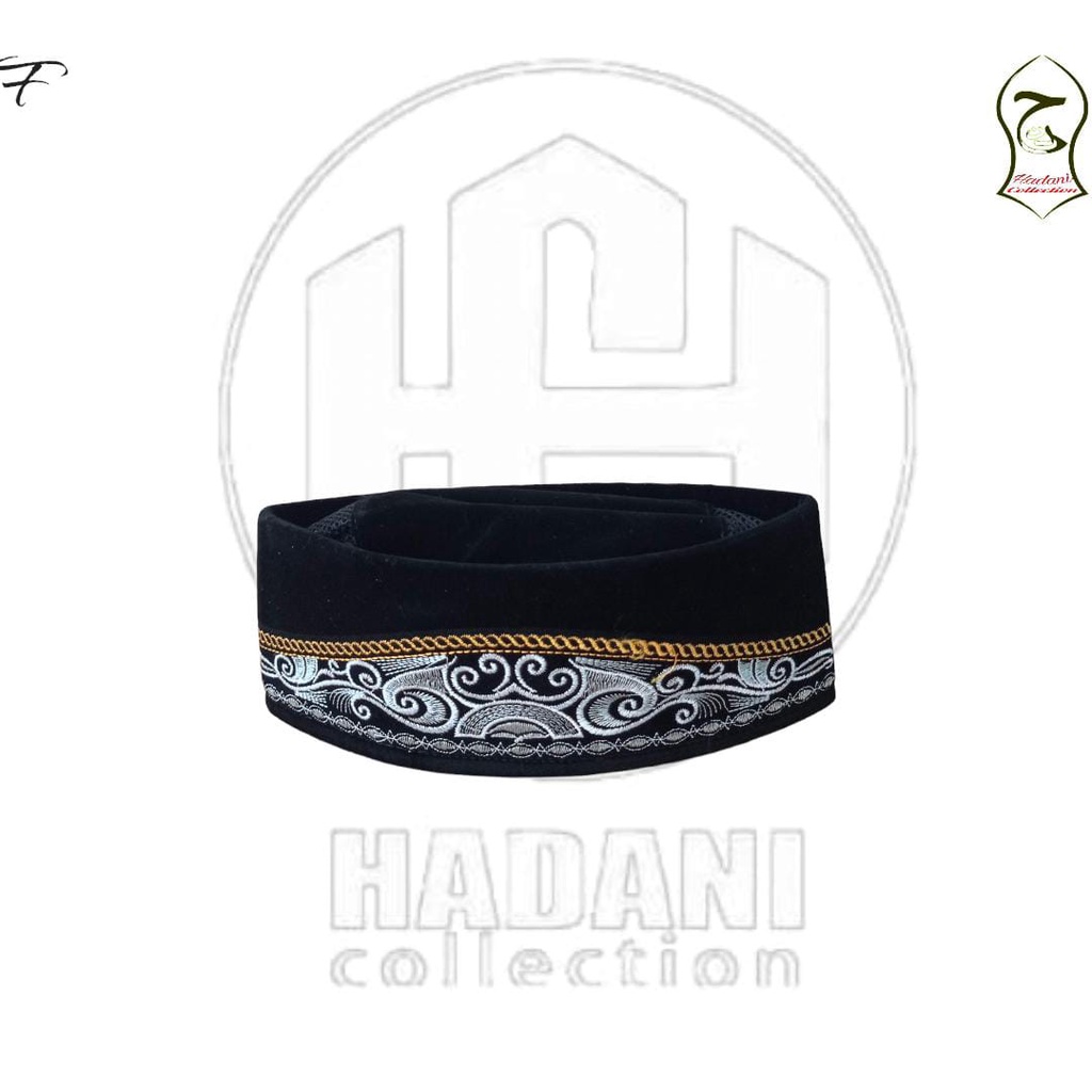 peci bordir/pecimotif/Peci LUKIS BATIK Exclusive Songkok Nasional Kopyah Hitam Polos Tinggi 9cm Berkualitas Hemat