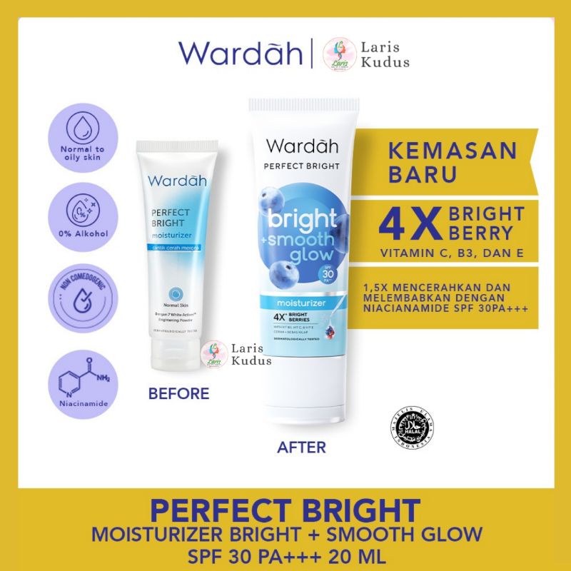 Wardah Perfect Bright Moisturizer for Normal Skin 20ml/Wardah Perfect Bright Moisturizer/Wardah Perf