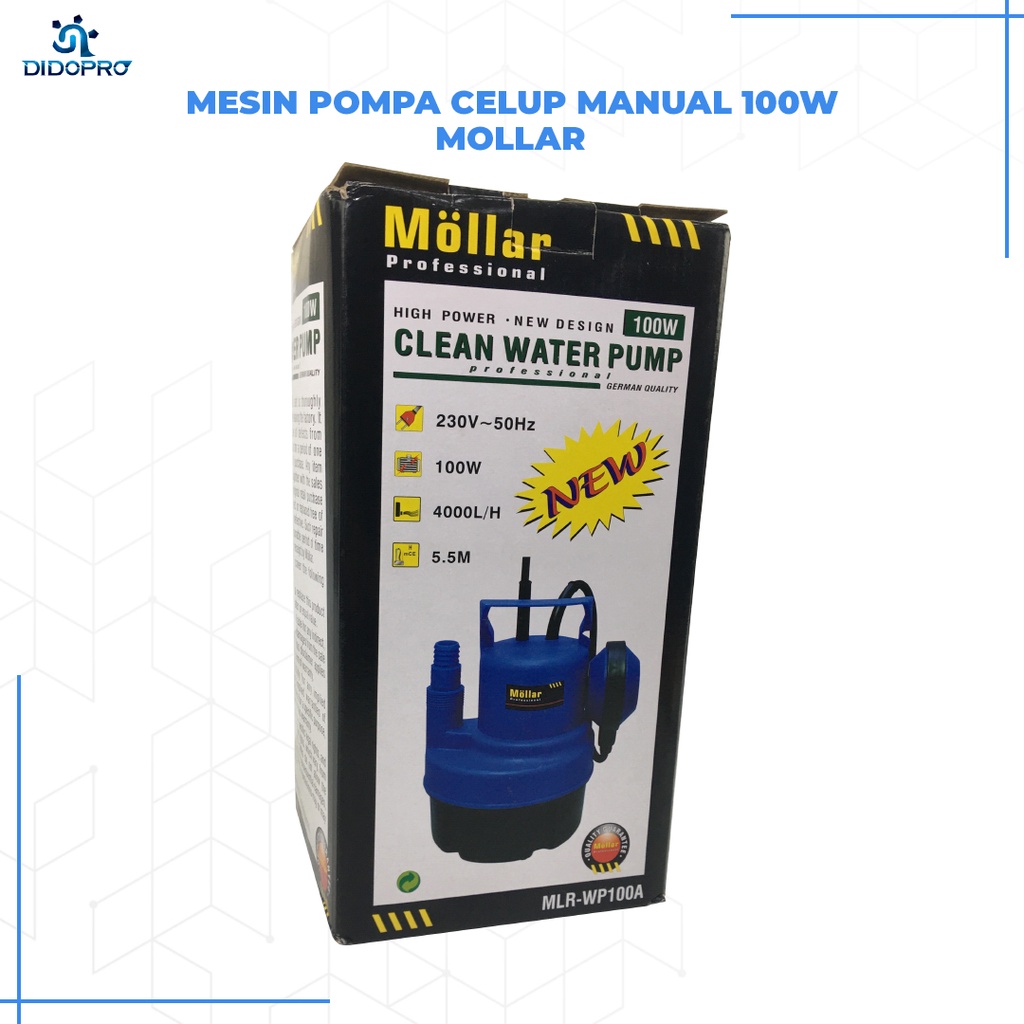 Pompa celup air bersih otomatis &quot; MOLLAR &quot; WP100A Kolam ikan