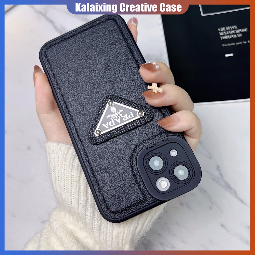 Casing Kulit Prada Mewah Untuk iPhone 14 Pro Max14Plus 13ProMax 12promax 11Pro X Xr Xs Max Case Hard Back Cover