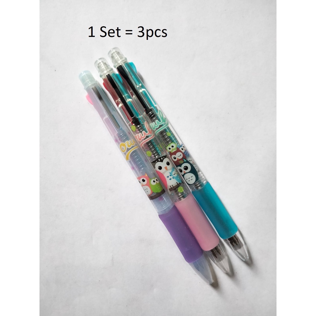 3pcs Pena Pulpen Pen Multi Isi 3 in 1 GM-ST0195