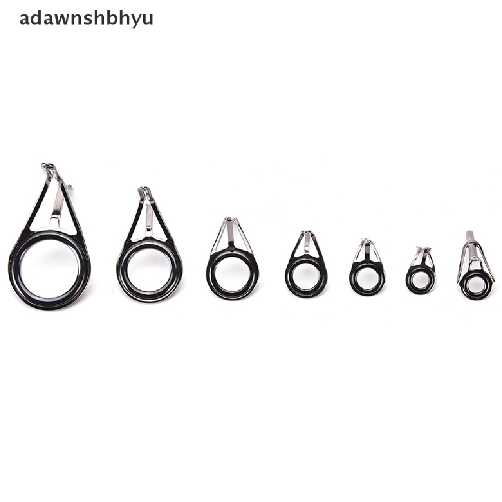 Adawnshbhyu 7 Pcs Ukuran Campur Cincin Atas Pancing Batang Tiang Repair Kit Line Guides Eyes Sets New ID