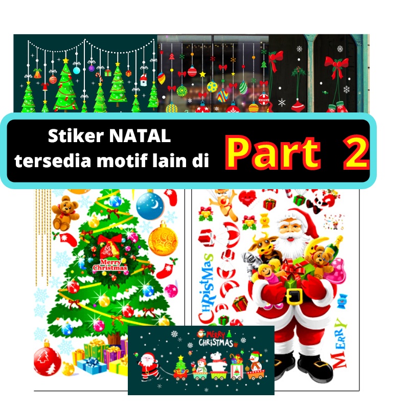 STICKER STIKER NATAL DINDING KACA WALLSTIKER SETIKER WALLSTICKER TEMA MOTIF POHON NATAL WALSTICKER WALSTIKER WALLPAPER PAPER MERRY MERY CHRISTMAS CRISTMAS 2022 SANTA CLAUSE TAHUN BARU DEKORASI HIASAN DINDING TEMBOK PINTU KACA JENDELA RUMAH