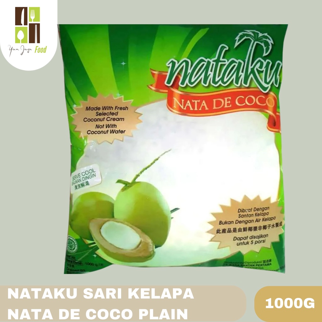 Nataku Nata De Coco Sari Kelapa Plain 1000g  [1 Pcs ]