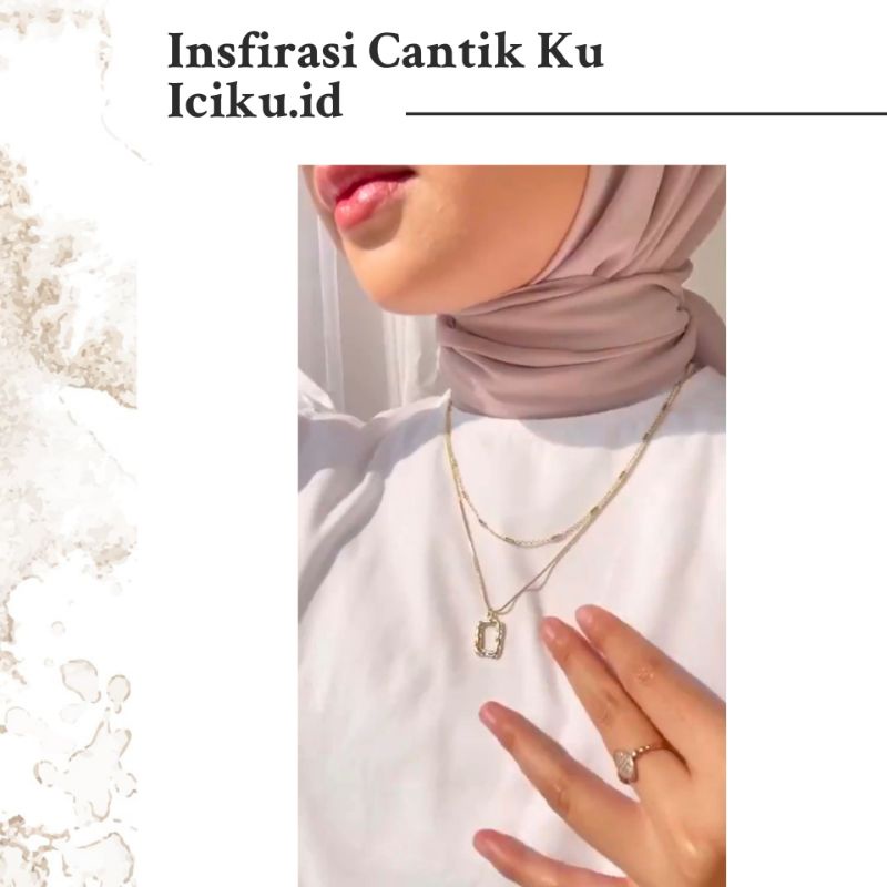 Kalung Hijab Jilbab Etnik Necklace Korea Premium Aksesoris Wanita Hits