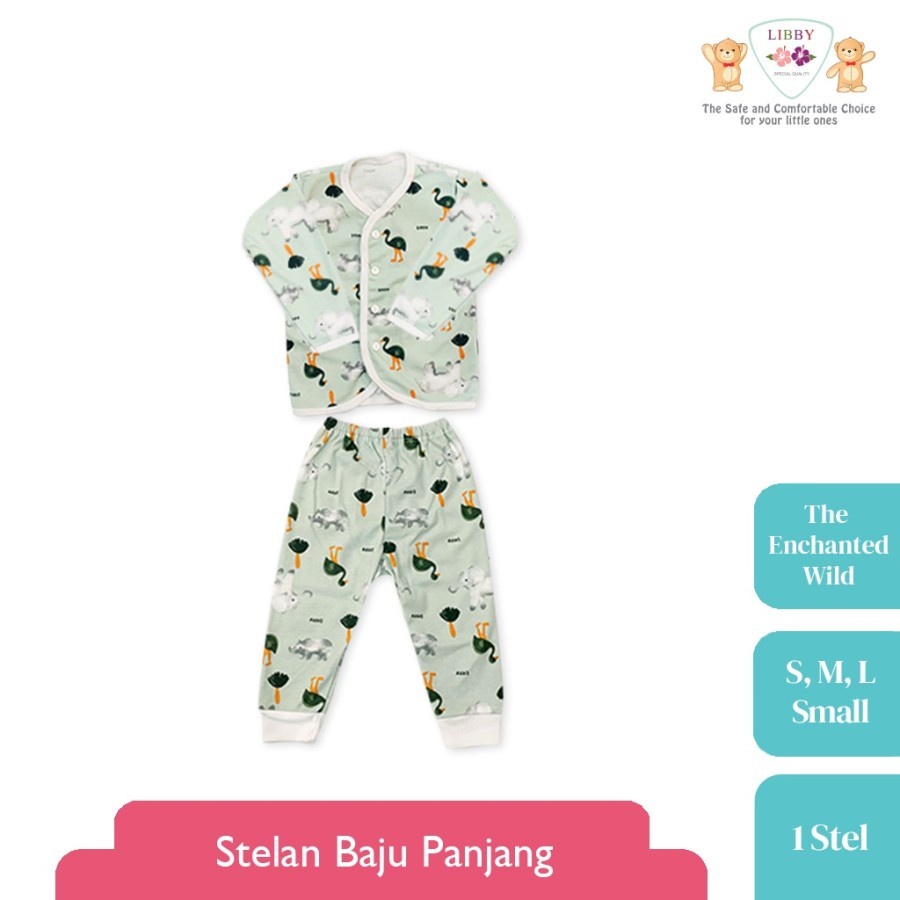 Libby Enchanted Wild Setelan Panjang-Panjang Kancing Depan