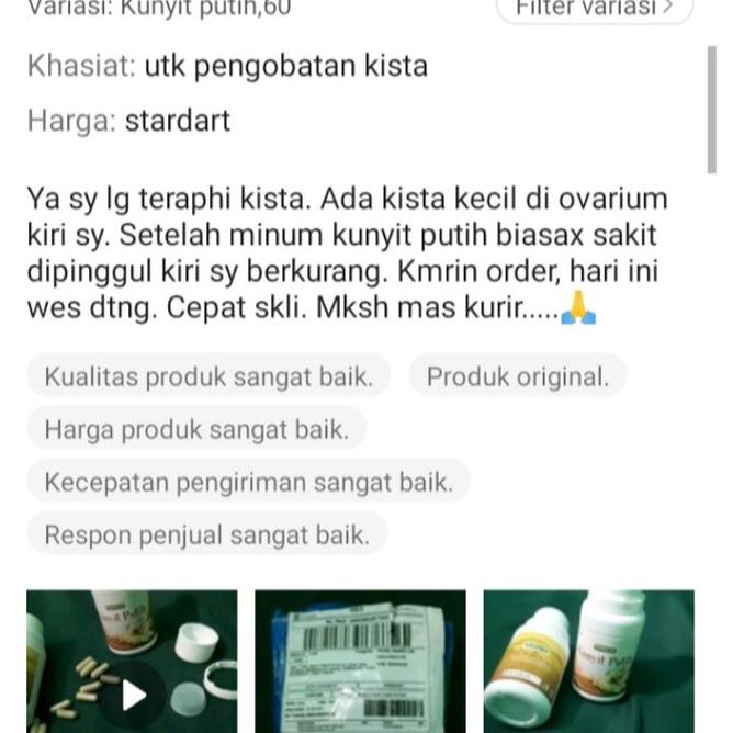 

Kapsul Ekstrak Kunyit Putih 60kapsul 100% asli.menyembuhkan kanker,liver dll