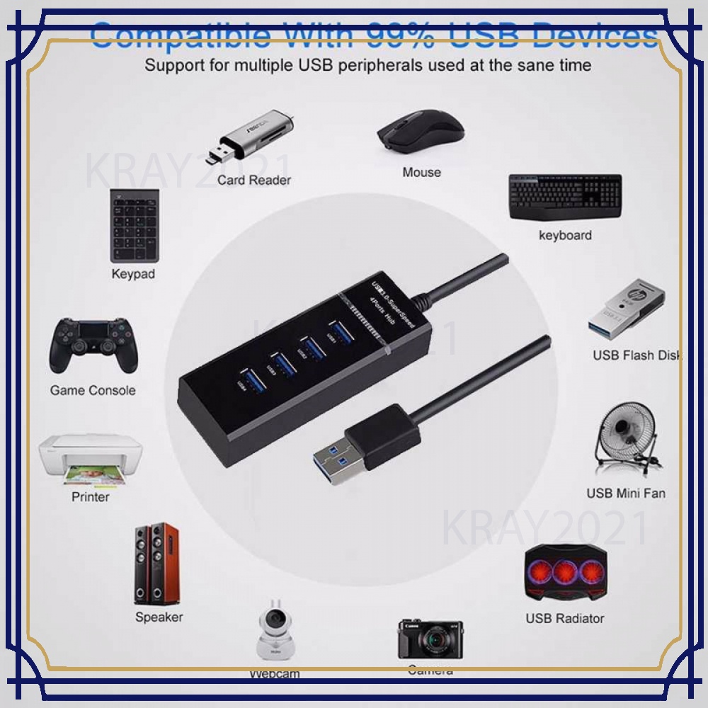 High Speed 4 Ports USB HUB 3.0 5Gbps -HB004