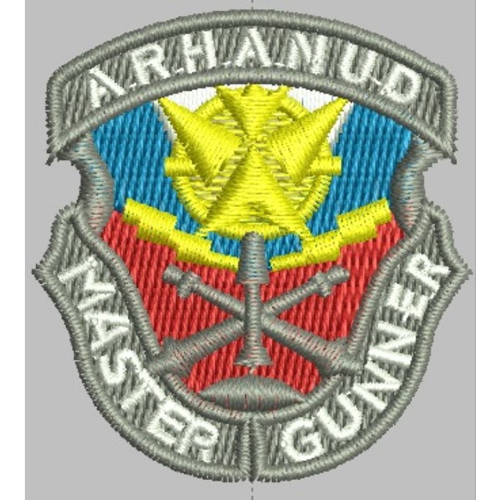 File emb wilcom bordir logo arhanud master gunner