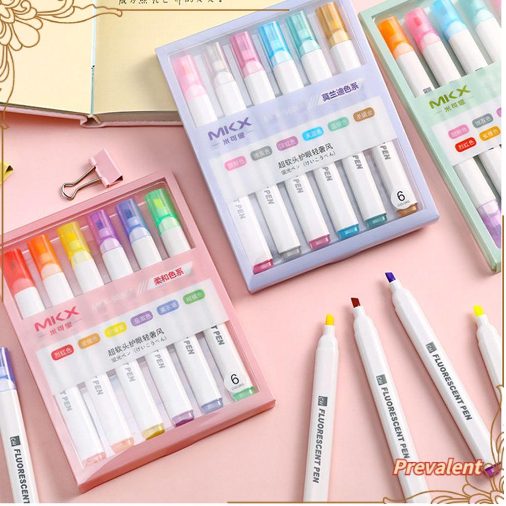 Preva Double-headed Stabilo Perlengkapan Kantor Tanda Kunci Lukisan Garis Grafiti Kepala Miring